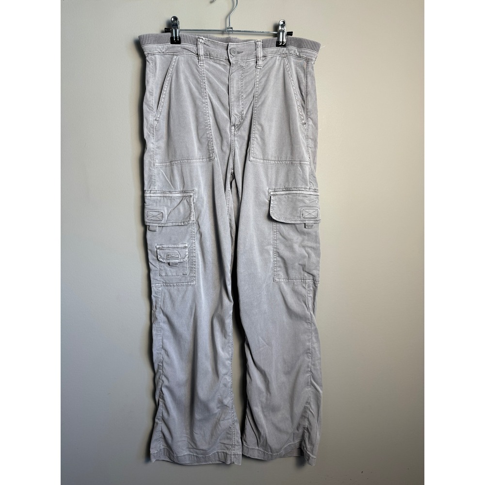 American Eagle Women Gray Cargo Pant 6 Slouchy Baggy Utility Gorpcore Streetwear